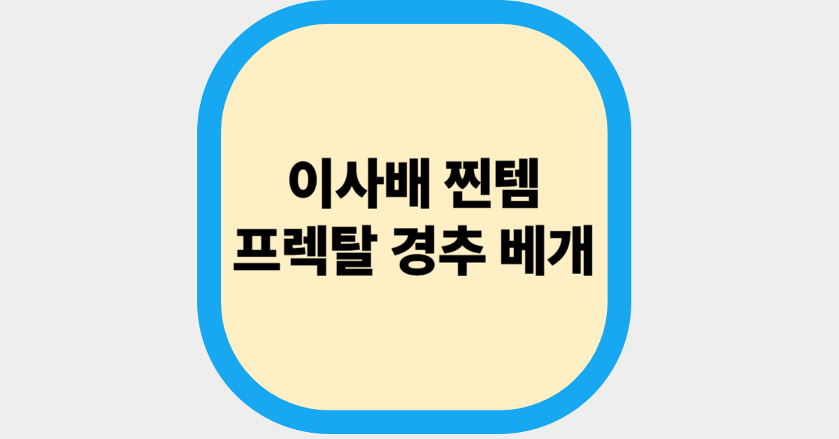이사배 찐템 프렉탈 경추 베개
